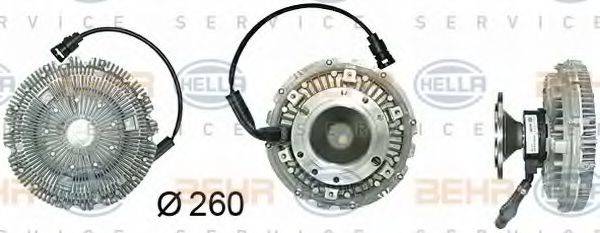 HELLA 8MV376730051 Зчеплення, вентилятор радіатора