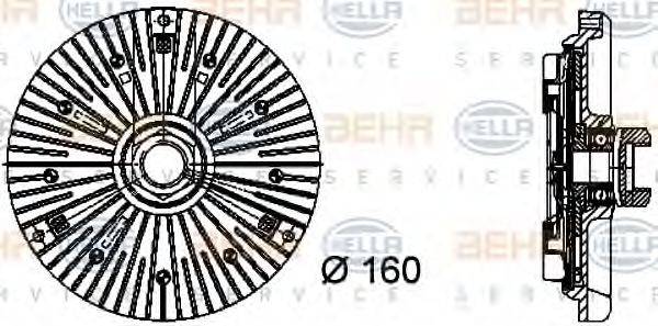 HELLA 8MV376733031 Зчеплення, вентилятор радіатора