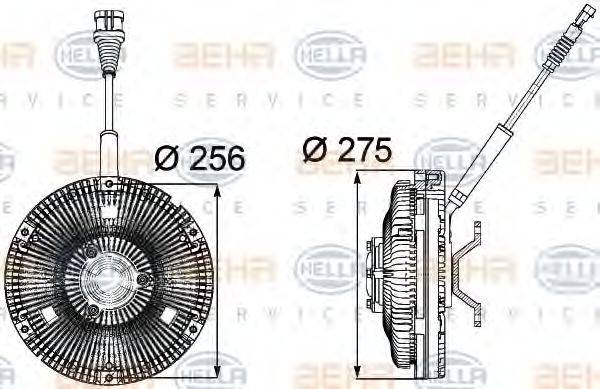 HELLA 8MV376734211 Зчеплення, вентилятор радіатора