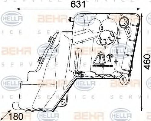 HELLA 8MA376753791 Компенсаційний бак, охолоджуюча рідина