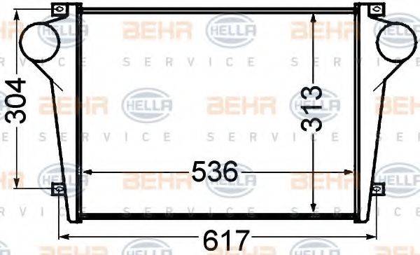 HELLA 8ML376776731 Інтеркулер