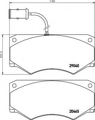 HELLA 8DB355005361 Комплект гальмівних колодок, дискове гальмо