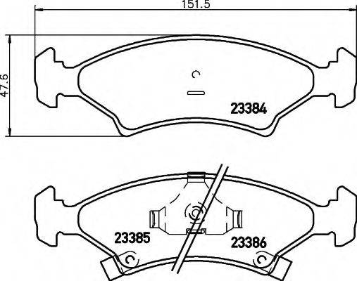 HELLA 8DB355008241 Комплект гальмівних колодок, дискове гальмо