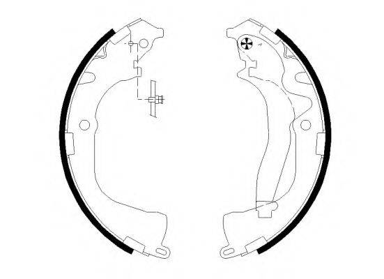 HELLA 8DB355022061 Комплект гальмівних колодок