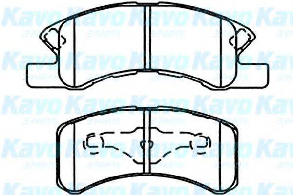 KAVO PARTS BP1514 Комплект гальмівних колодок, дискове гальмо