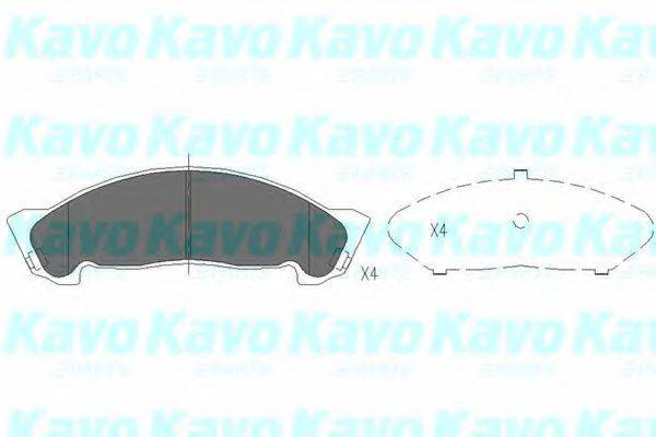 KAVO PARTS KBP3508 Комплект гальмівних колодок, дискове гальмо
