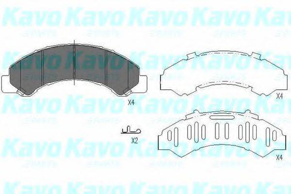 KAVO PARTS KBP3512 Комплект гальмівних колодок, дискове гальмо