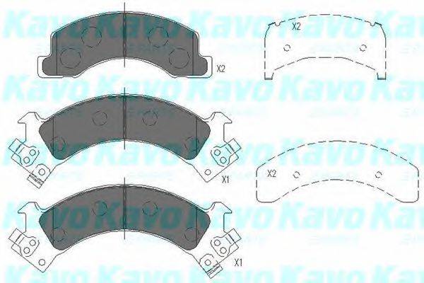 KAVO PARTS KBP3516 Комплект гальмівних колодок, дискове гальмо