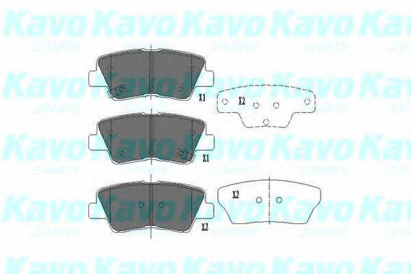 KAVO PARTS KBP4022 Комплект гальмівних колодок, дискове гальмо