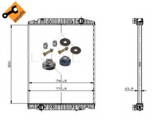 NRF 509568 Радіатор, охолодження двигуна