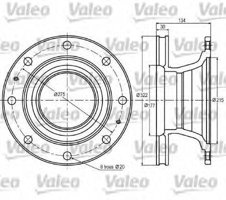 VALEO 187004 гальмівний диск