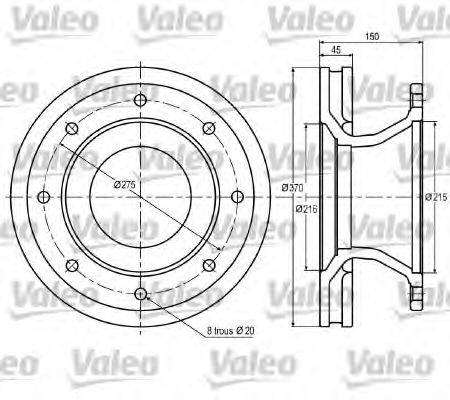 VALEO 187008 гальмівний диск