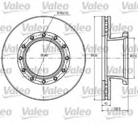 VALEO 187069 гальмівний диск