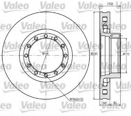 VALEO 187089 гальмівний диск
