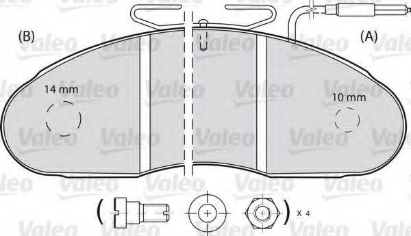 VALEO 598112 Комплект гальмівних колодок, дискове гальмо