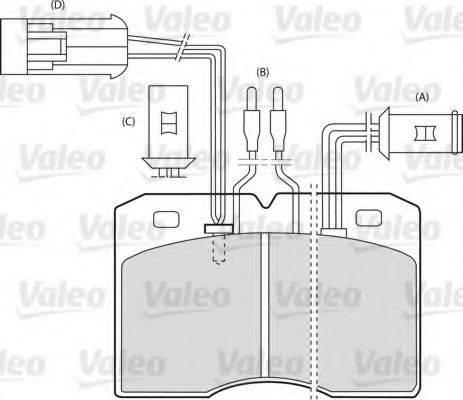 VALEO 598585 Комплект гальмівних колодок, дискове гальмо