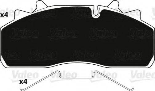 VALEO 882228 Комплект гальмівних колодок, дискове гальмо