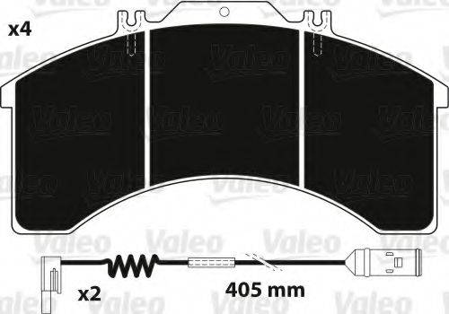 VALEO 882231 Комплект гальмівних колодок, дискове гальмо