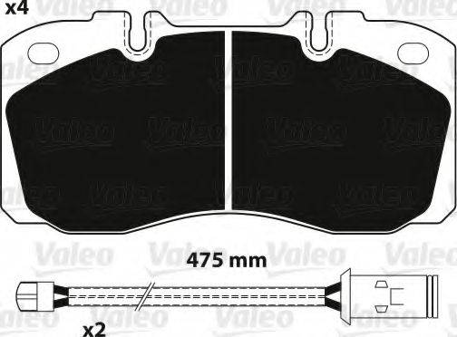VALEO 882233 Комплект гальмівних колодок, дискове гальмо
