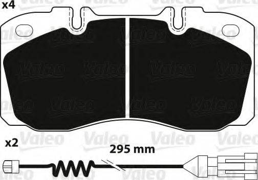 VALEO 882234 Комплект гальмівних колодок, дискове гальмо