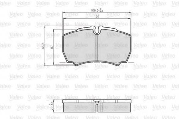 VALEO 872123 Комплект гальмівних колодок, дискове гальмо