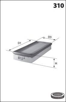 MECAFILTER ELP3837 Повітряний фільтр