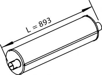 DINEX 28342 Середній глушник вихлопних газів
