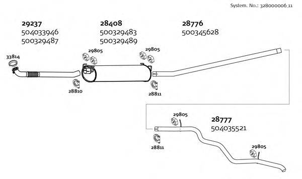 DINEX 32800000611 Система випуску ОГ