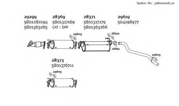 DINEX 32800002802 Система випуску ОГ