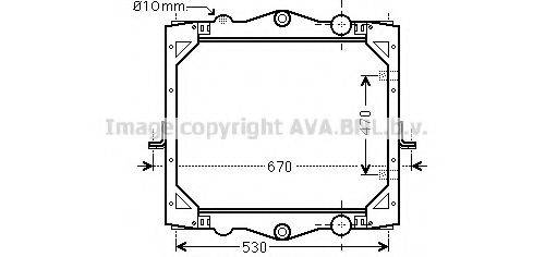 AVA QUALITY COOLING DF2040 Радіатор, охолодження двигуна