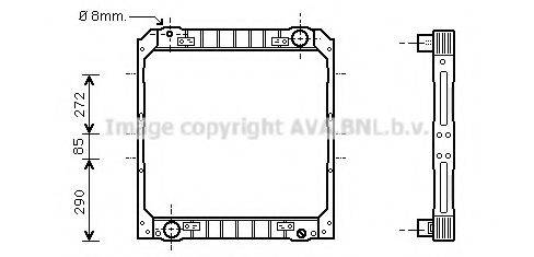 AVA QUALITY COOLING IV2039 Радіатор, охолодження двигуна