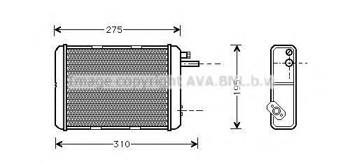 AVA QUALITY COOLING IV6018 Теплообмінник, опалення салону