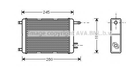 AVA QUALITY COOLING IV6031 Теплообмінник, опалення салону