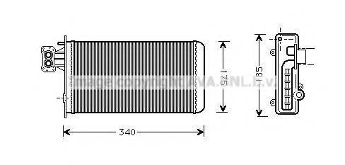 AVA QUALITY COOLING IV6047 Теплообмінник, опалення салону