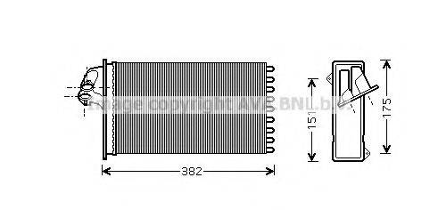 AVA QUALITY COOLING MSA6355 Теплообмінник, опалення салону