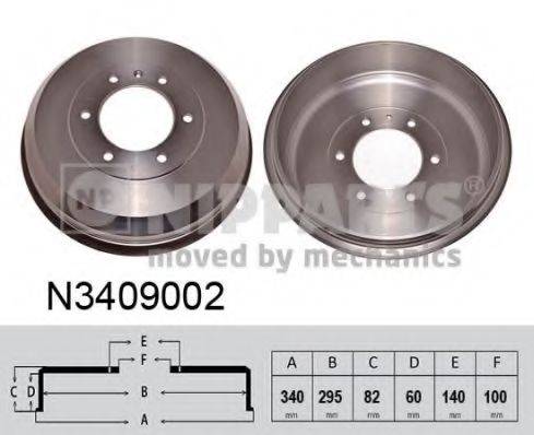 NIPPARTS N3409002 Гальмівний барабан