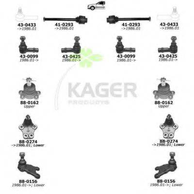 KAGER 801179 Підвіска колеса
