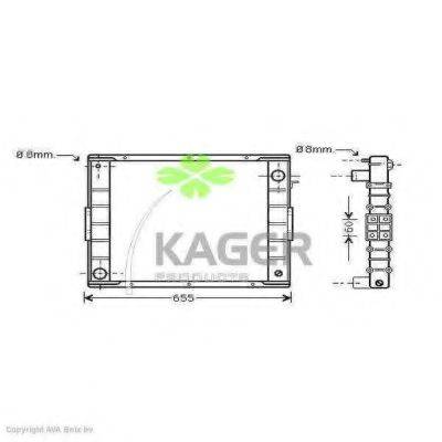 KAGER 310529 Радіатор, охолодження двигуна