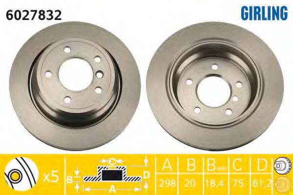 GIRLING 6027832 гальмівний диск