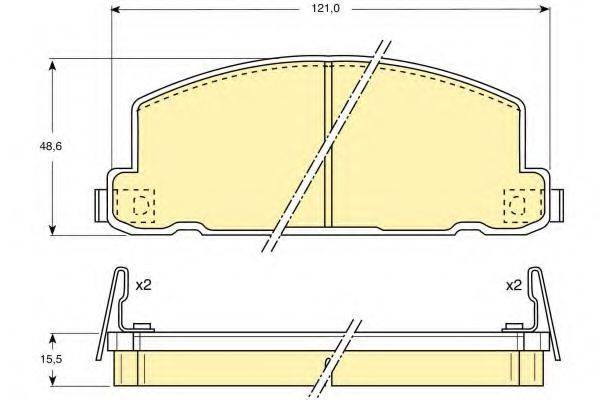 GIRLING 6107499 Комплект гальмівних колодок, дискове гальмо