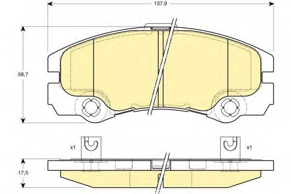 GIRLING 6114369 Комплект гальмівних колодок, дискове гальмо