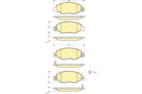 GIRLING 6114614 Комплект гальмівних колодок, дискове гальмо