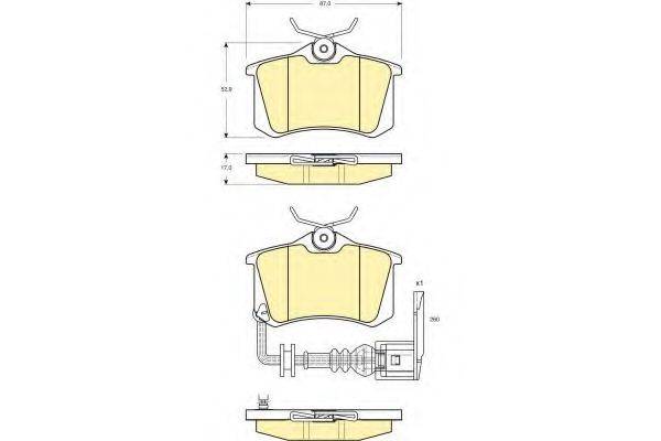 GIRLING 6114751 Комплект гальмівних колодок, дискове гальмо