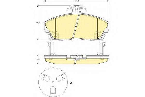 GIRLING 6132671 Комплект гальмівних колодок, дискове гальмо