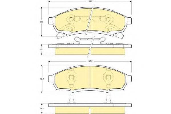 GIRLING 6140149 Комплект гальмівних колодок, дискове гальмо