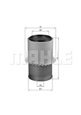 MAHLE ORIGINAL LX1580 Повітряний фільтр