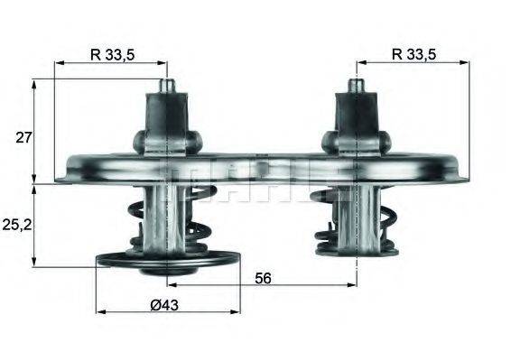 MAHLE ORIGINAL TX3383D Термостат, охолоджуюча рідина
