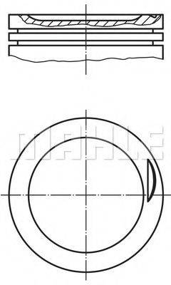 MAHLE ORIGINAL 0308301 Поршень