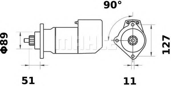 MAHLE ORIGINAL MS566 Стартер