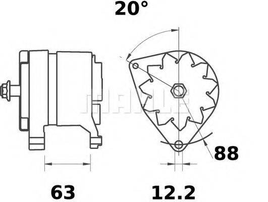 MAHLE ORIGINAL MG446 Генератор